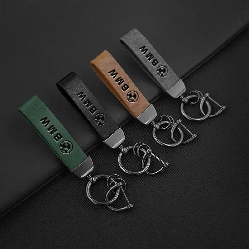 For BMW Performance E46 F30 E60 E90 F10 X5 E70 E39 E36 E87 X7 E Leather Car Keychain Key Chain Keying Pendant Holder Accessories