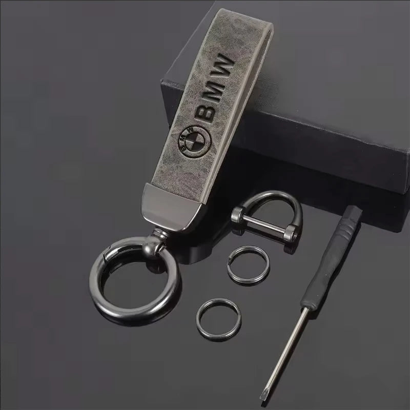 For BMW Performance E46 F30 E60 E90 F10 X5 E70 E39 E36 E87 X7 E Leather Car Keychain Key Chain Keying Pendant Holder Accessories