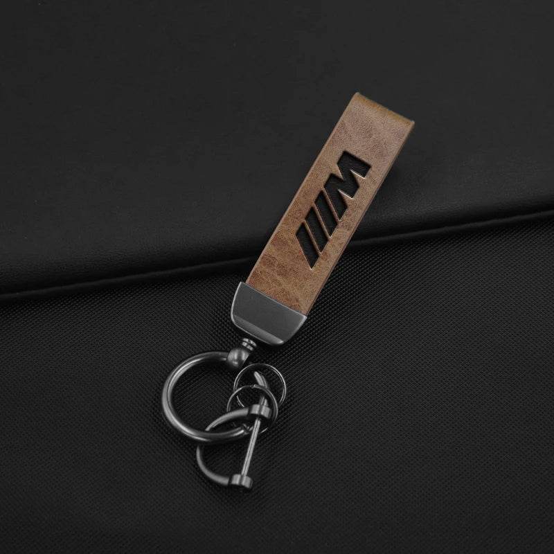 Luxury Leather Car LOGO Keychain Rings Keyring Pendant For BMW M X1 X2 X3 X5 X6 E46 E39 E90 E36E60 E34 E30 F30 G20 Accessories