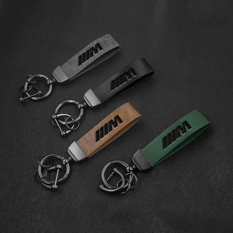 Luxury Leather Car LOGO Keychain Rings Keyring Pendant For BMW M X1 X2 X3 X5 X6 E46 E39 E90 E36E60 E34 E30 F30 G20 Accessories