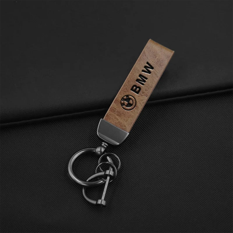 For BMW Performance E46 F30 E60 E90 F10 X5 E70 E39 E36 E87 X7 E Leather Car Keychain Key Chain Keying Pendant Holder Accessories